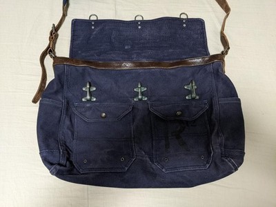 Polo Ralph Lauren Canvas Shoulder Bag Fireman Hook Navy Limited 