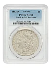 1882-0/S MORGAN $1 Silver Dollar VAM 4 Recessed S TOP 100 NGC AU53 Rare USA Coin