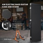 Yescom Rectangular Electric Bass Guitar Case Hard Shell w/ Folding Guitar Stand — photo 4