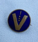 WW2 Churchills V For Victory Morse Code Home Front Enamel Badge - Scarce !