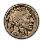 1921-S 5c Indian Head Buffalo Nickel - Weak Strike - VF Semi Key Date - Z5272