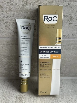 RoC Retinol Correxion Wrinkle Correct Daily Moisturiser SPF 30 - 30ml New Boxed