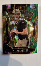 2025 Panini Select - Concourse Tyler Shough #41 Black & Green Shock Prizm (RC)