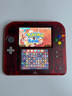 Nintendo 2DS Pokemon Rote Edition 128GB, Pokemon Bank, Poke Mover & viele Extras - Bild 1 von 4