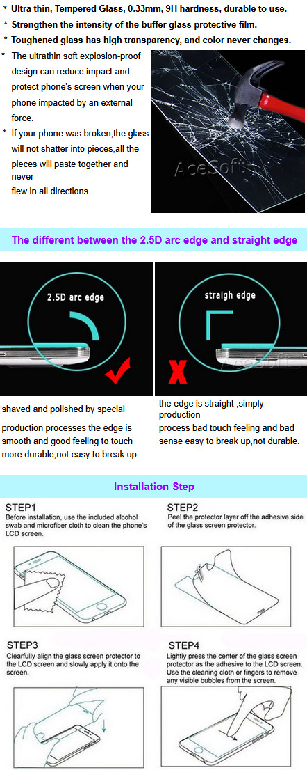 Anti-Scratch Tempered Glass Screen Protector for LG G7 ThinQ LGG710PM CellPhone