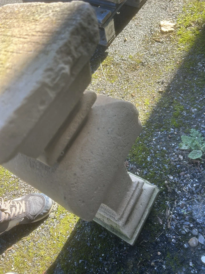 Balustre Pierre de Taille Ancien Grès Sculpté Époque XVIIIeme Colonne Socle - Photo 4/4