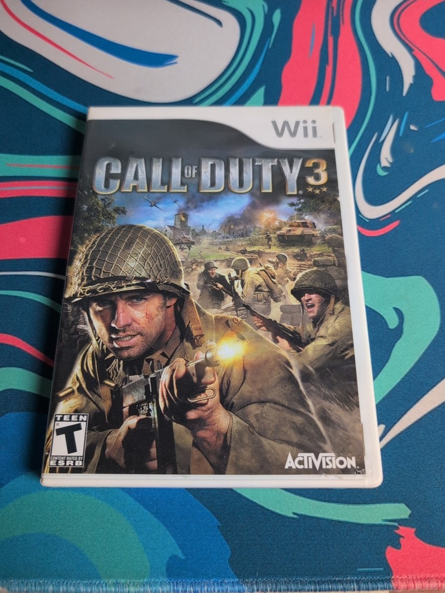 Call of Duty 3 Wii Nintendo Multiplayer Shooter WWIII CIB Complete