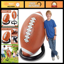 Giant 40" Inflatable Football with Tee Set - Jumbo Game Day Outdoor Toy