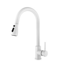 Kitchen Sink Faucet stainless steel Single Handle Pull Down Sprayer Swivel Mixer