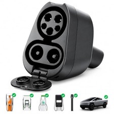 2-in-1 CCS1 & J1772 to Tesla Adapter, 250kW DC Fast Charging Adapter