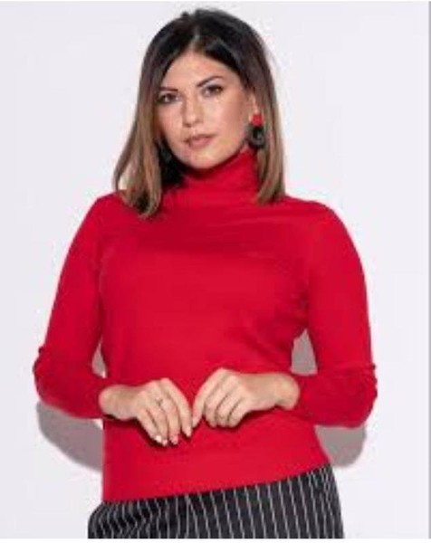 Women Falconeri Turtleneck Red Viscose 36