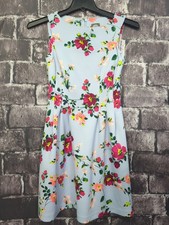 Vince Camuto Floral Print Scuba Fit & Flare Dress w/Pockets Back Zip Size 2 EUC!