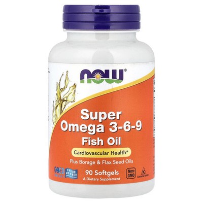 Super Omega 3-6-9 Fish Oil, 90 Softgels