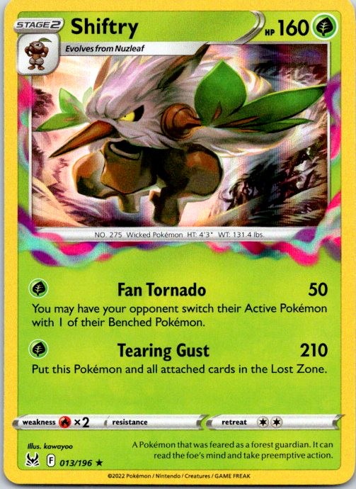 Shiftry Holo Rare SWSH11: Lost Origin 013/196 NM