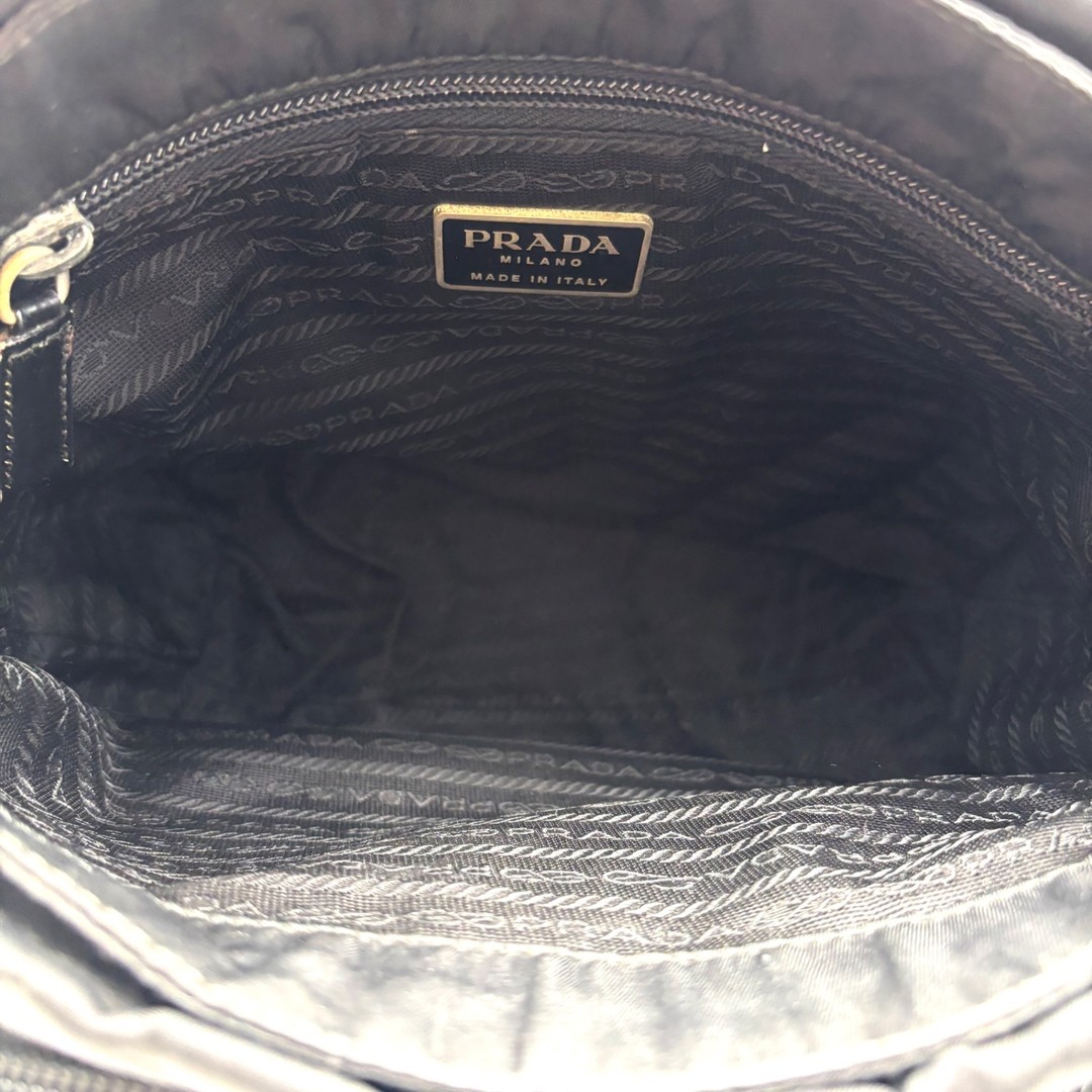 Authentic PRADA Shoulder Bag Triangular Logo Plat… - image 7