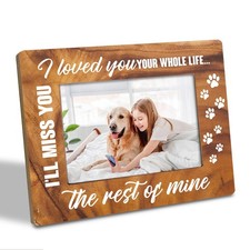 Pet Wood Picture Frame, Pet Memorial Gifts, I Loved You Your Whole Life..I'll...