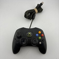 Original Microsoft Xbox Controller S Type Black X08-69873 Break Away Cable Works