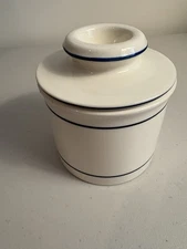 Norpro Stoneware Ceramic Butter Keeper Stripe Original Sticker On