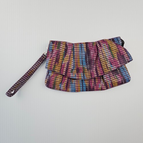 Mirror Mirror Rainbow Grid Snakeskin Texture Wristlet Clutch Bag Y2K Festival