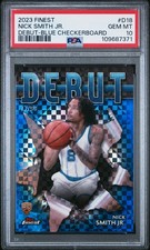 2023 TOPPS FINEST DEBUT BLUE CHECKERBOARD #D18 NICK SMITH JR. 77/99 PSA 10