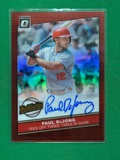 2020 Panini Donruss Optic Highlights Signatures Red #HS-PD Paul DeJong /35