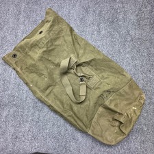 Vintage Military US Army Green Canvas Duffel Bag 50s 60s Vietnam Era