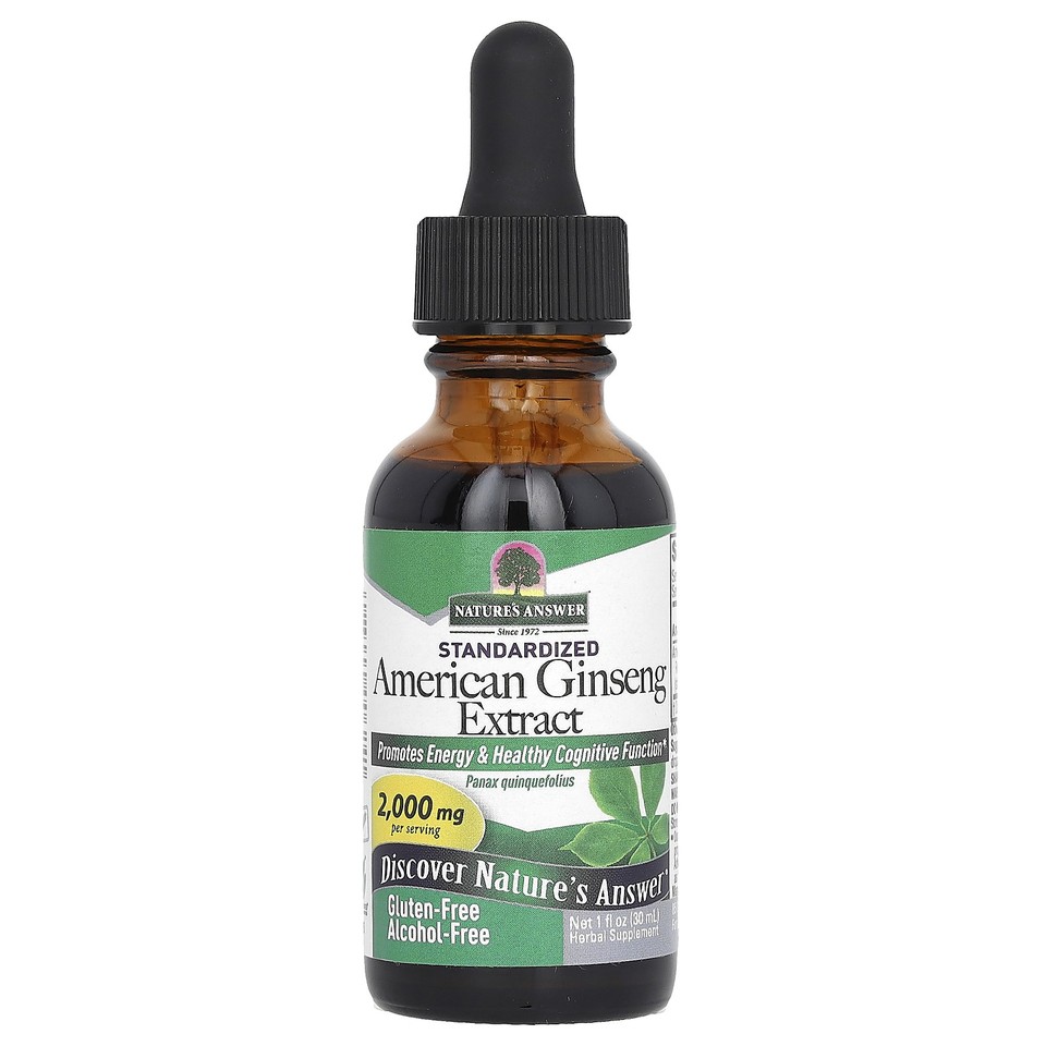 Standardized American Ginseng Extract, Alcohol-Free, 2,000 mg, 1 fl oz (30 ml)