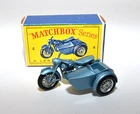 Vintage Lesney Matchbox Triumph T110 No. 4 Motorcycle and Sidecar, Mint with Box