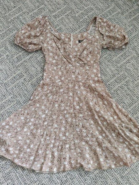 Women Dress Beige Cotton 36 / S / 44 #4BMA