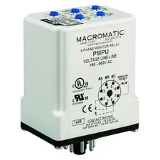Macromatic Pmpu 3 Phase Monitor Relay, Spdt, 500Vac, 8 Pin