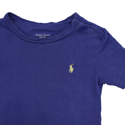 POLO RALPH LAUREN BABY BOYS ORIGINAL T-SHIRT Size 12M BUTTON ROYAL BLUE