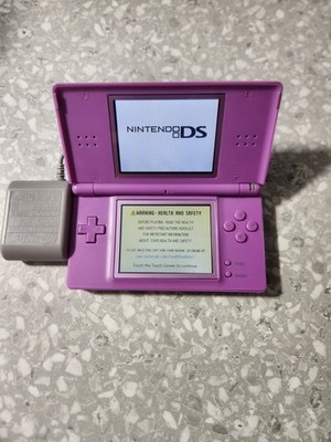 Nintendo DS Lite Purple Handheld System with Charger & Stylus Pen