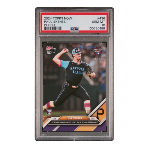 Paul Skenes 2024 Topps Now Purple #436 #08/25 RC (PSA 10)