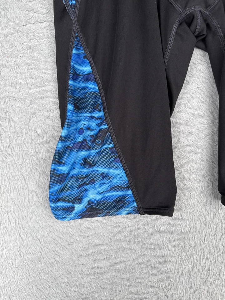 TYR Jammer Swim Shorts Mens 30 Black Blue Camo Panel Compression Training Racing - Image 3 of 4
