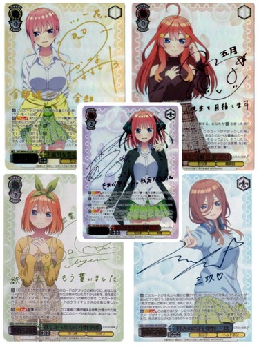  5set Signed Weiss Schwarz The Quintessential Quintuplets SSP Foil 