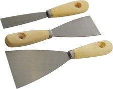 Wallpaper Scraper Set of 3 Blades Putty Knife Decorator Tool - Blackspur