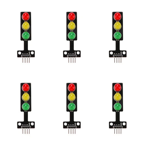6 Stücke Mini LED Ampelmodul 5V 8mm Mini LED Ampelleuchte Anzeigemodul für Am...