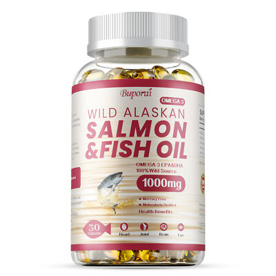 Wild Alaska Salmon & Fish Oil - Omega-3 EPA, DHA - Heart, Brain and Joint Health