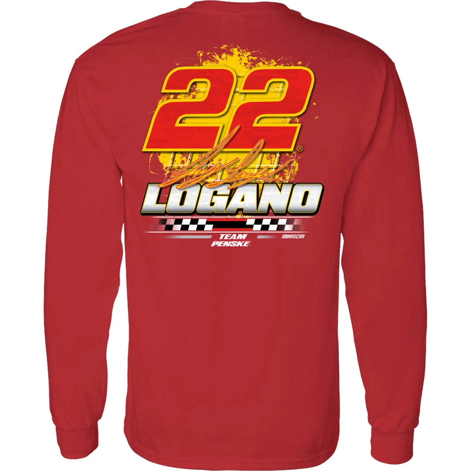 Camiseta roja Joey Logano 2025 manga larga Shell Pennzoil 2 puntos - exclusiva Foto 3 de 3