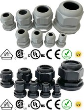 Kabelverschraubung mit Gegenmutter Kabelverschraubungen M - PG Grau Schwarz IP68