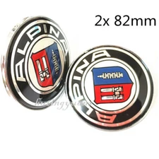 2X for ALPINA 82MM Car Front & Rear Trunk Badge emblem Nameplates B5 B7 B3 SPORT