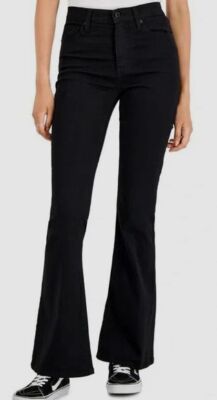 $40 Regeneration by Celebrity Pink Women's Black Flower Flare Jeans