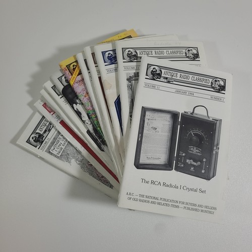 Antique Radio Classified Magazines 1994 12 Monthly Issues Vintage Electronics
