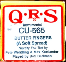 QRS Instrumental BUTTER FINGERS A Soft Spread Berkman CU-565 Player Piano Roll