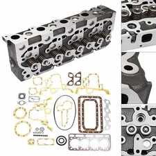 For Kubota Kubota V1902 Complete  Cylinder Head WITH Valves and Full Gasket Set