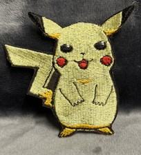 Pokemon Pikachu Character Figure Yellow Embroidered Iron On Patch or Sew on