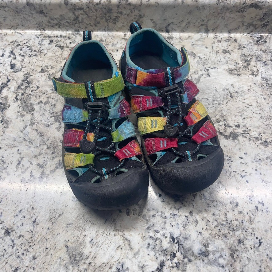 Sandali Keen Newport tie dye arcobaleno giovani grandi bambino taglia 3 EU 35