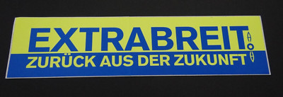 Werbe-Aufkleber Extrabreit Zurück aus der Zukunft 1990 NDW Deutsch Kai Havaii