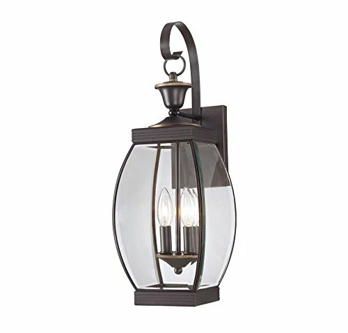 Quoizel OAS8408Z Two Light Outdoor Wall Lantern Fixture, Bronze Finish, 21" - Picture 1 of 3