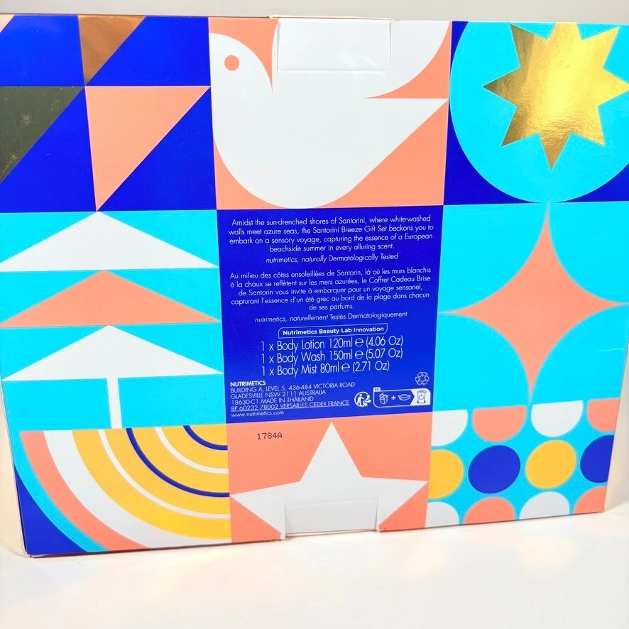 Nutrimetics Bath and Body Set santorini bliss gift box for women gift set - NEW